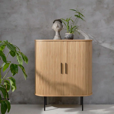 The French 75 Tall 2 - Door Cabinet in Light Wood - Tom Collins Home