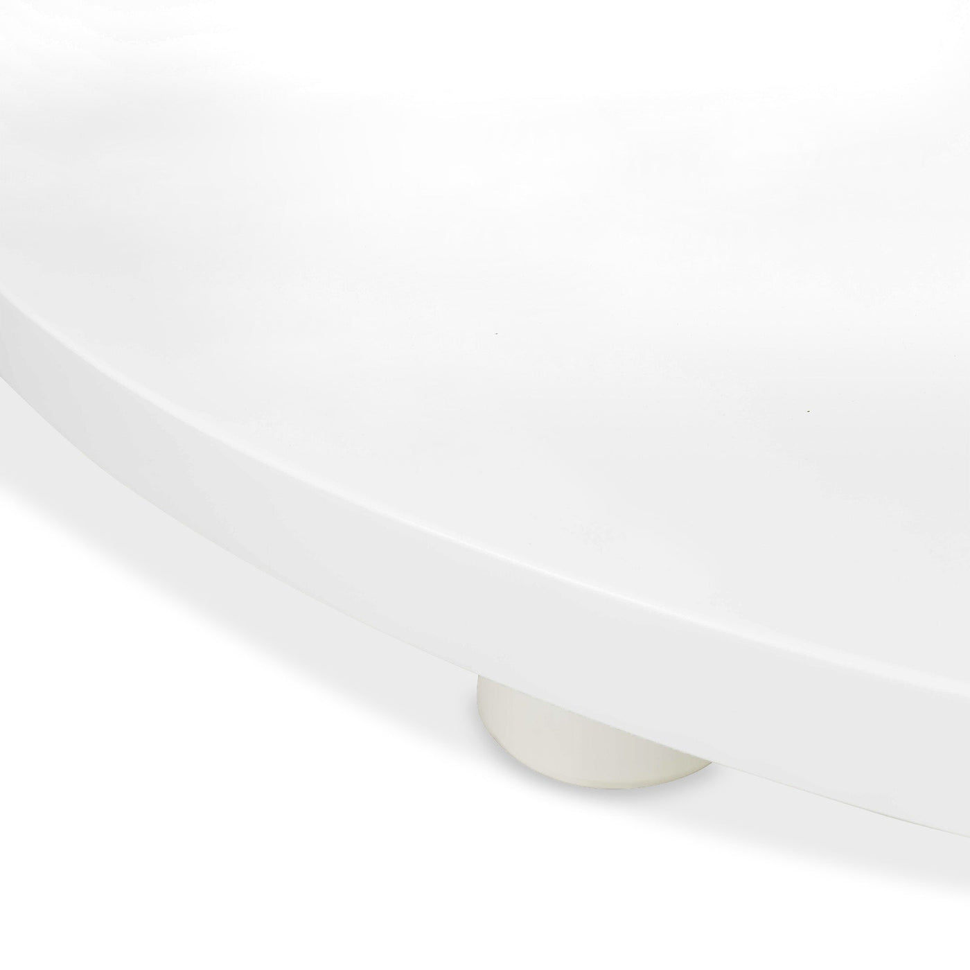 Tia Maria Round Dining Table with Matte White Top and White Washed Oak Base - Tom Collins Home