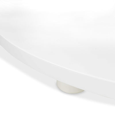 Tia Maria Round Dining Table with Matte White Top and White Washed Oak Base - Tom Collins Home