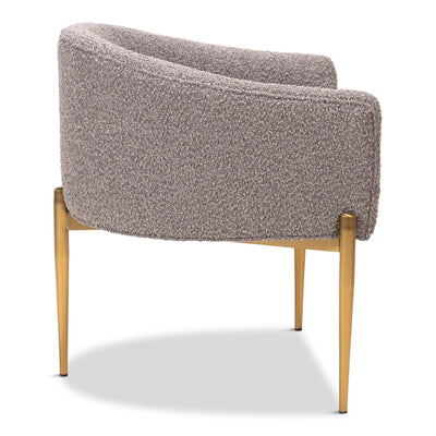 Trader Vic's Dining Chair in Charcoal Boucle - Tom Collins Home