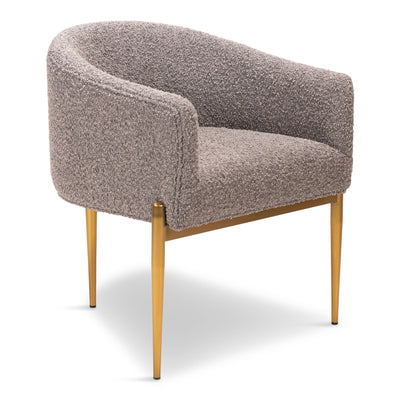 Trader Vic's Dining Chair in Charcoal Boucle - Tom Collins Home