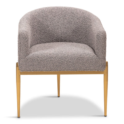 Trader Vic's Dining Chair in Charcoal Boucle - Tom Collins Home