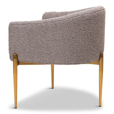 Trader Vic's Dining Chair in Charcoal Boucle - Tom Collins Home