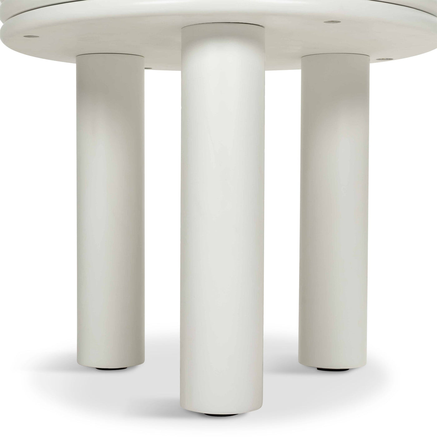 Vodka Soda Side Table in Matte White Lacuqer - Tom Collins Home