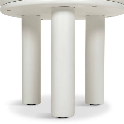 Vodka Soda Side Table in Matte White Lacuqer - Tom Collins Home