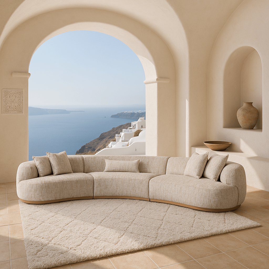 Whiskey Highball Sofa in Textured Linen - Tom Collins Home