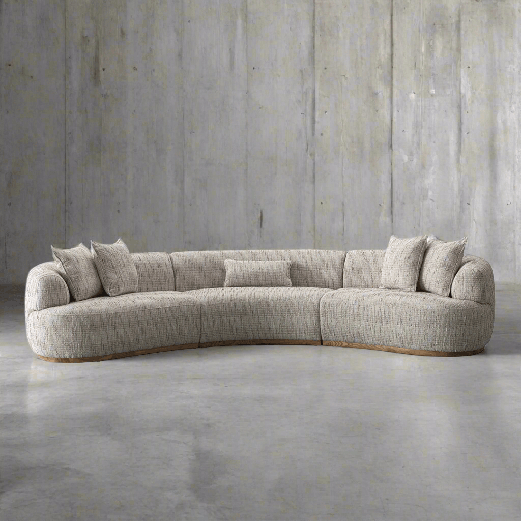 Whiskey Highball Sofa in Textured Linen - Tom Collins Home