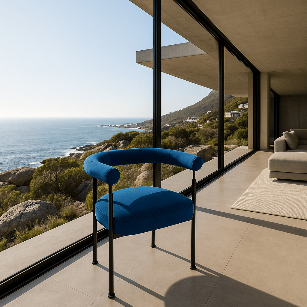 White Russian Dining Chair in Velvet - Tom Collins Home