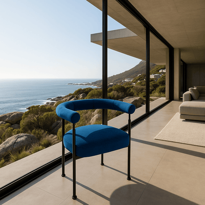 White Russian Dining Chair in Velvet - Tom Collins Home