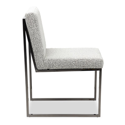 Screwdriver Dining Chair in Boucle