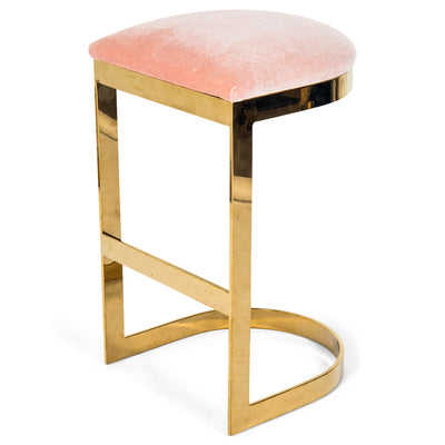 El Floridita Backless Bar and Counter Stool in Velvet - Tom Collins Home