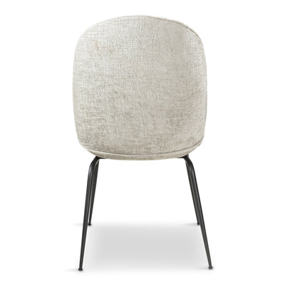 Harry's Dining Chair in Hammered Chenille and Matte Black Frame - Tom Collins Home