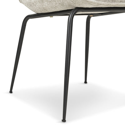 Harry's Dining Chair in Hammered Chenille and Matte Black Frame - Tom Collins Home