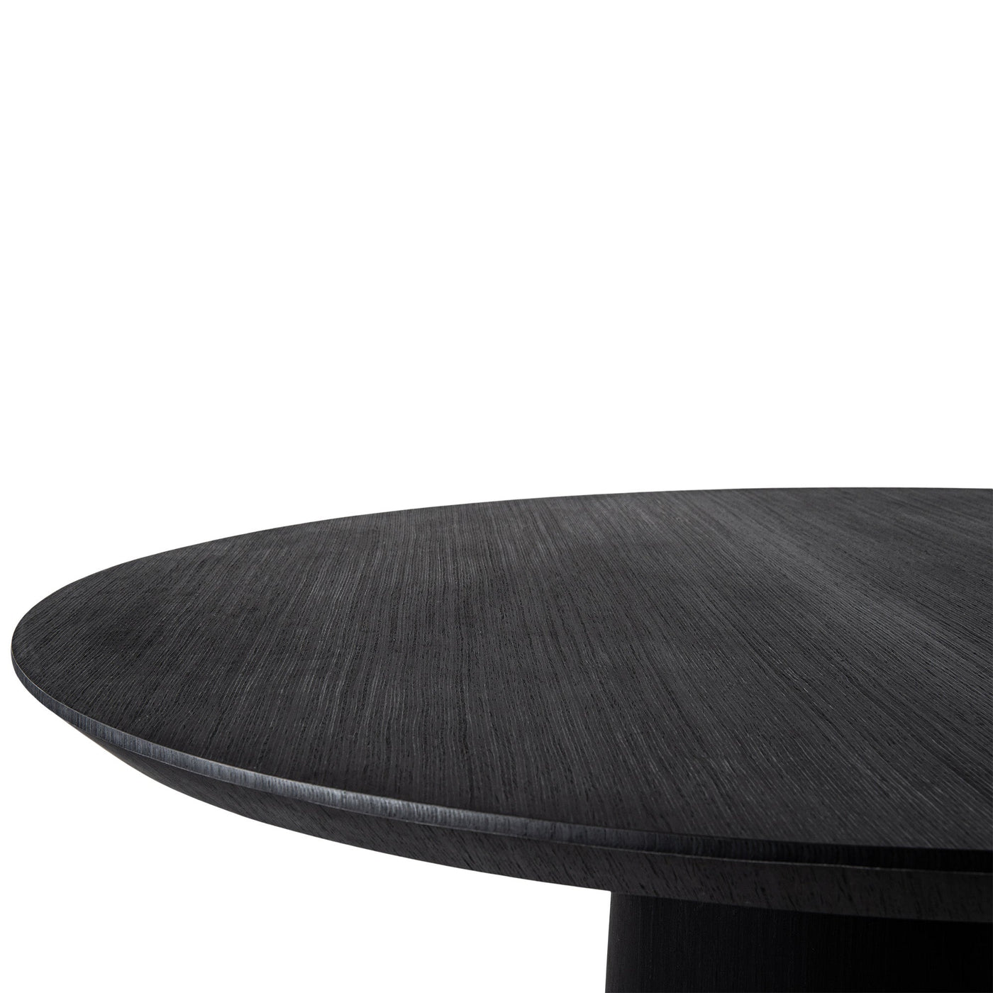 High Five Round Dining Table in Black Oak Veneer - Tom Collins Home