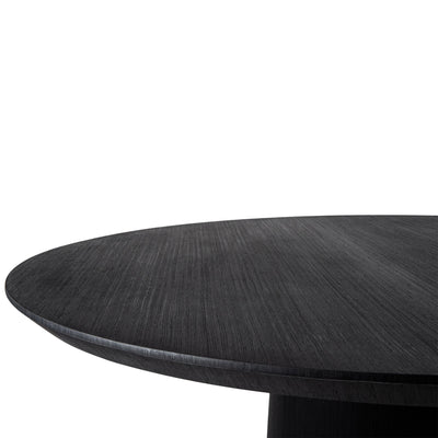 High Five Round Dining Table in Black Oak Veneer - Tom Collins Home