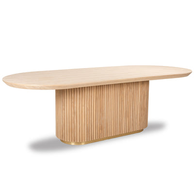 Jaguar Sun Oval Dining Table in Ash Wood - Tom Collins Home