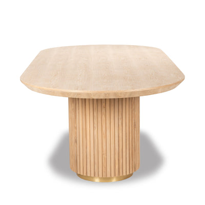 Jaguar Sun Oval Dining Table in Ash Wood - Tom Collins Home