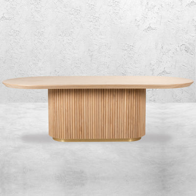 Jaguar Sun Oval Dining Table in Ash Wood - Tom Collins Home