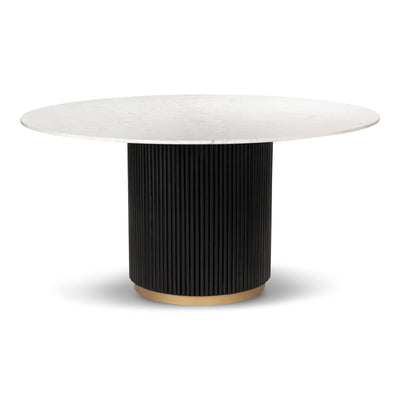 Jaguar Sun Round Dining Table with Marble Top - Tom Collins Home