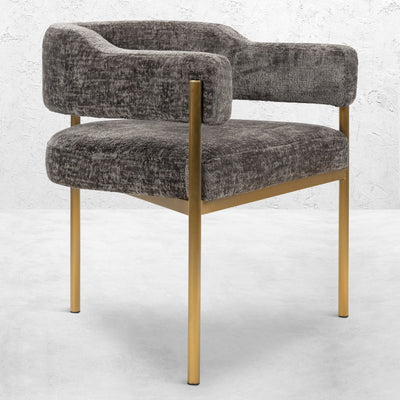 Pain Killer DIning Chair in Hammered Chenille - Tom Collins Home