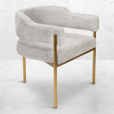 Pain Killer DIning Chair in Hammered Chenille - Tom Collins Home