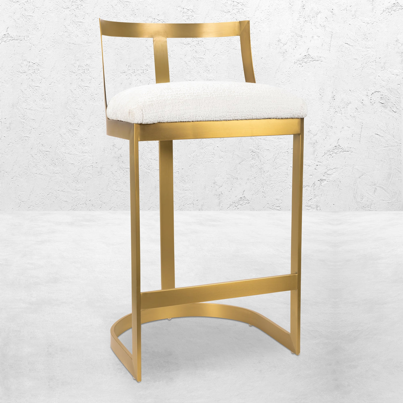 Pisco Punch Bar And Counter Stool in Hammered Chenille - Tom Collins Home