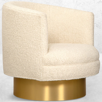 Studio 54 Occasional Chair in Faux Sheepskin - Tom Collins Home