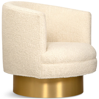Studio 54 Occasional Chair in Faux Sheepskin - Tom Collins Home