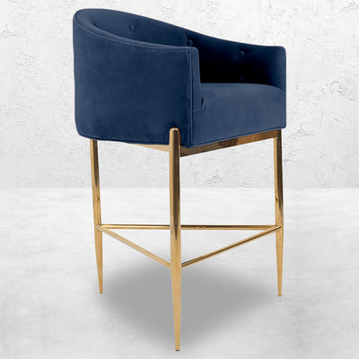 Trader Vic's Bar and Counter Stool in Velvet - Tom Collins Home