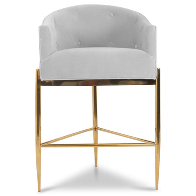 Trader Vic's Bar and Counter Stool in Velvet - Tom Collins Home