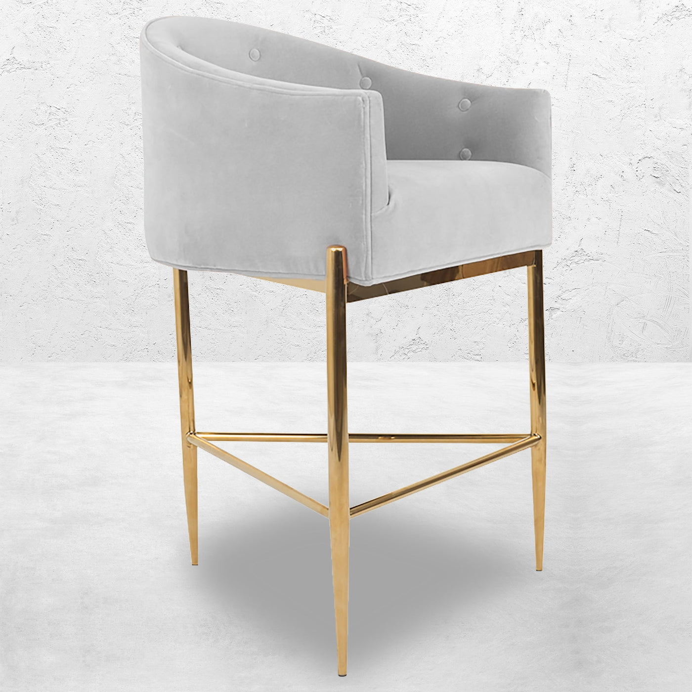 Trader Vic's Bar and Counter Stool in Velvet - Tom Collins Home