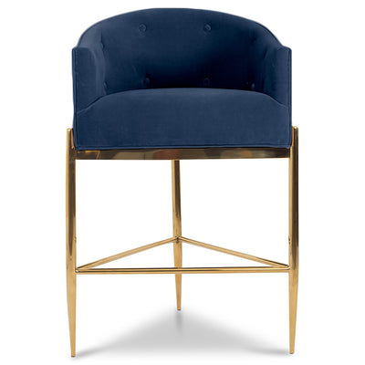 Trader Vic's Bar and Counter Stool in Velvet - Tom Collins Home