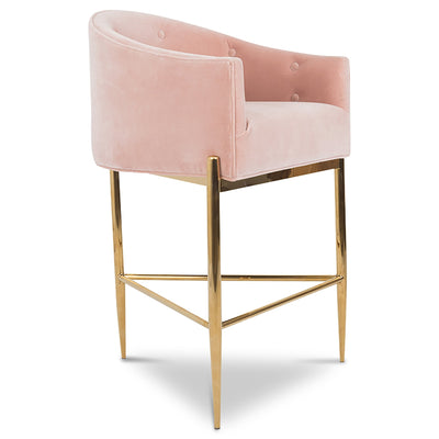 Trader Vic's Bar and Counter Stool in Velvet - Tom Collins Home