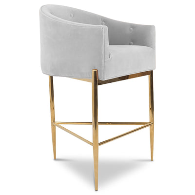 Trader Vic's Bar and Counter Stool in Velvet - Tom Collins Home