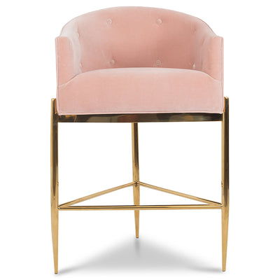 Trader Vic's Bar and Counter Stool in Velvet - Tom Collins Home