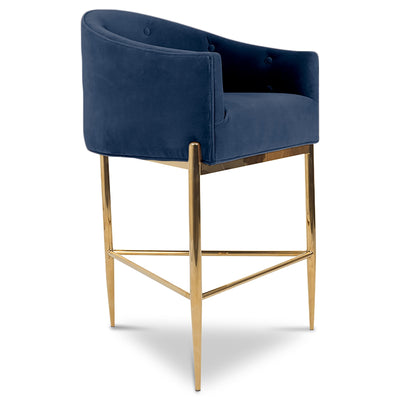 Trader Vic's Bar and Counter Stool in Velvet - Tom Collins Home