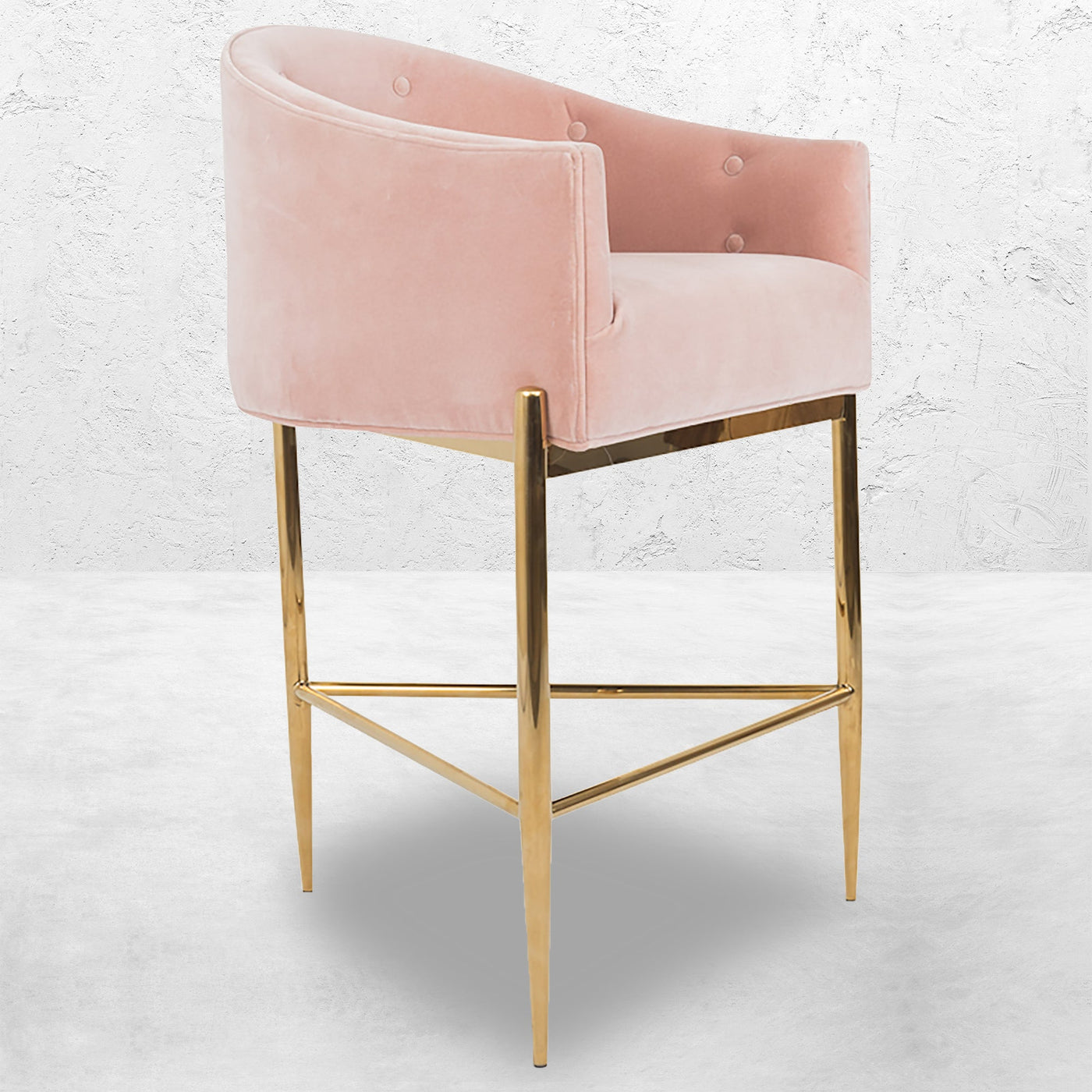 Trader Vic's Bar and Counter Stool in Velvet - Tom Collins Home