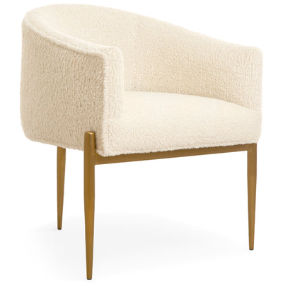 Trader Vic's Dining Chair in Faux Sheepskin - Tom Collins Home