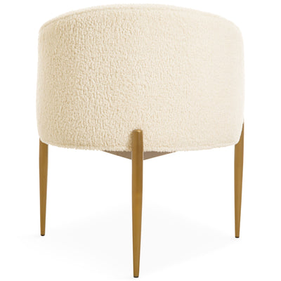 Trader Vic's Dining Chair in Faux Sheepskin - Tom Collins Home