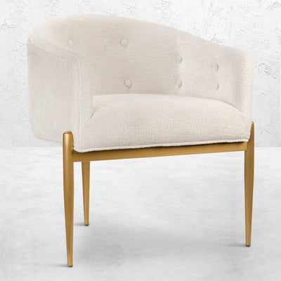 Trader Vic's Dining Chair in Hammered Chenille - Tom Collins Home