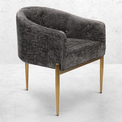 Trader Vic's Dining Chair in Hammered Chenille - Tom Collins Home